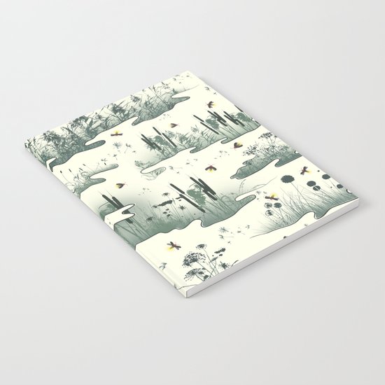 A Marsh Study - Firefly Seamless Pattern Notebook