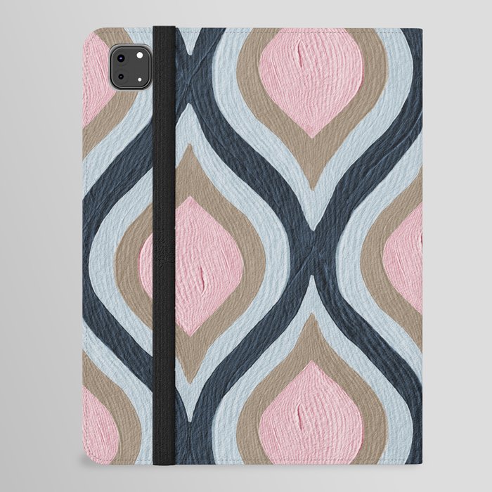 Optical Waves – Blue & Blush iPad Folio Case