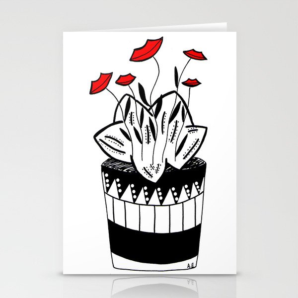 Flower pot Stationery Cards