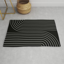 Minimal Line Curvature II Area & Throw Rug
