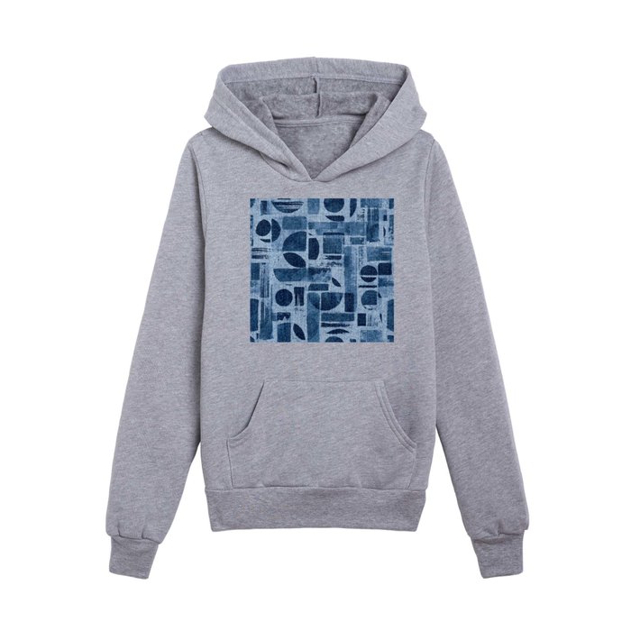 Jeans Pattern Print Kids Pullover Hoodie