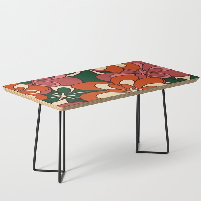 Warm abstract flowers Coffee Table