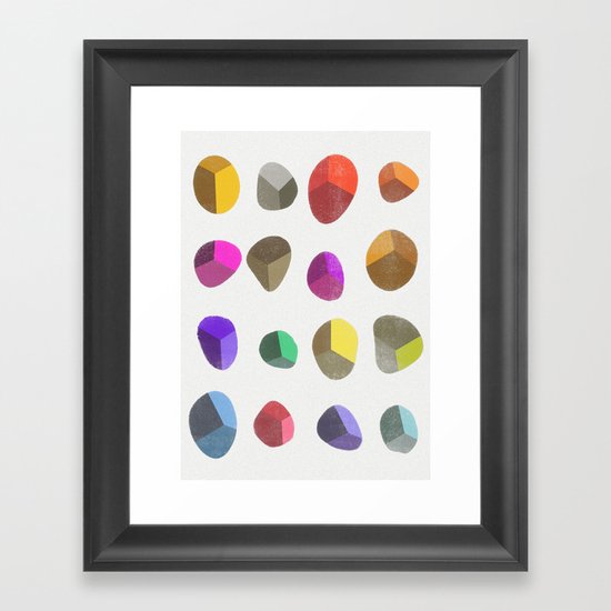 Painted Pebbles 2 Framed Art Print