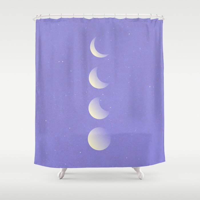 Mystic moon phase very peri Shower Curtain