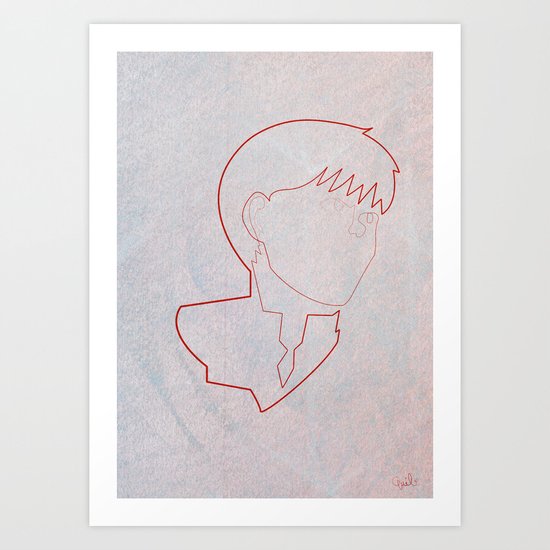 One line Akira: Kaneda Art Print