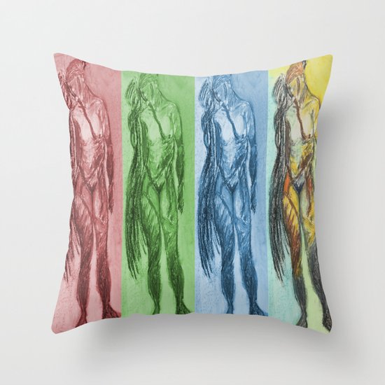 Untitled Figure Study Throw Pillow