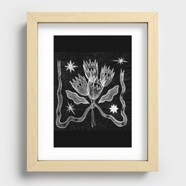 Monochromatic Flower Bouquet  Recessed Framed Print