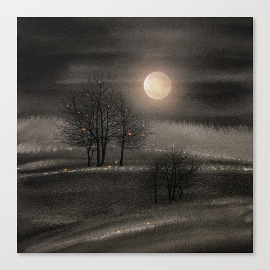 Calling The Moon III Canvas Print