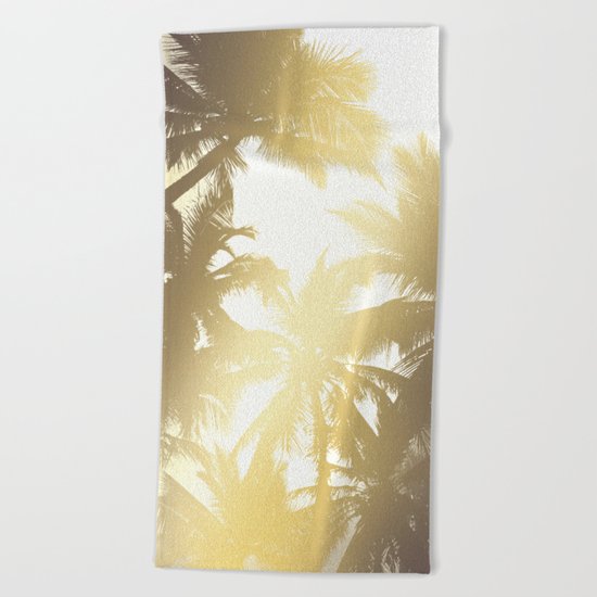 Palm tree print Beach Towel