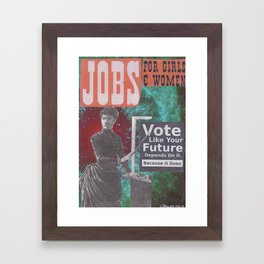 Vote Like Your Future Depends on It Framed Art Print