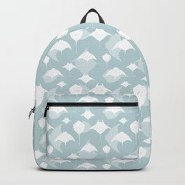 Manta Rays and Stingrays Blue Pattern Backpack | Fish, Pastel, Diving, Sea Life, Dive, Reef, Pattern, Graphicdesign, Manta Rays, Water 