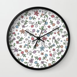 Bright Floral Wall Clock