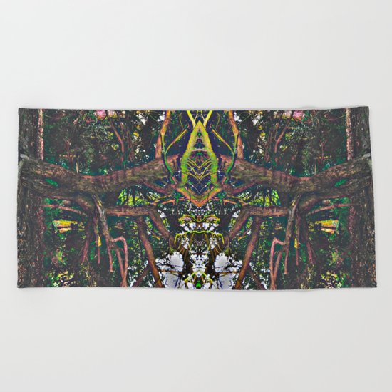 Treeflection V Beach Towel