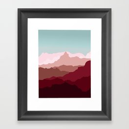 Red Mountain Range Framed Art Print