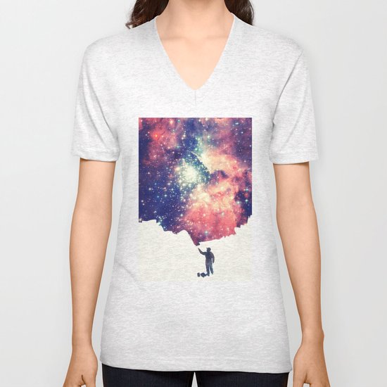 Painting the universe Unisex V-Neck