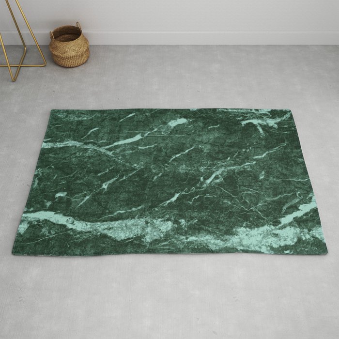 Dark Green Marble texture Rug by mydream | Society6