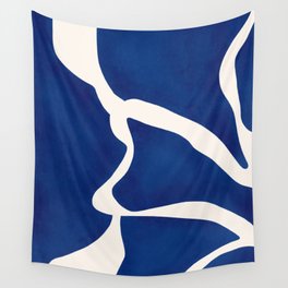 Modern Minimal Abstract Blue #7 Wall Tapestry