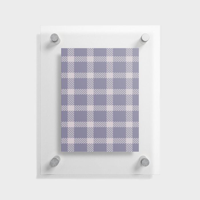 Grey & White Color Check Design Floating Acrylic Print