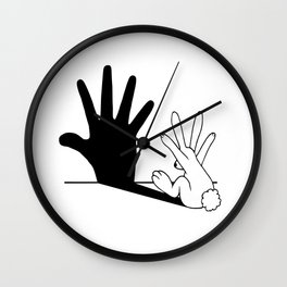 Rabbit Hand Shadow Wall Clock