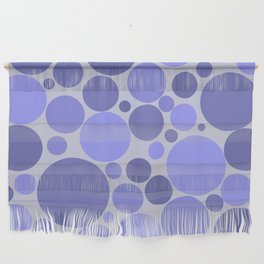 Bubbly Mod Dots Abstract Pattern in Light Periwinkle Purple Tones Wall Hanging