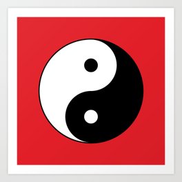 Yin and yang Symbol Art Print