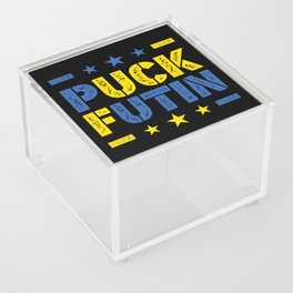 Puck Futin Fuck Putin Ukrainian War Acrylic Box
