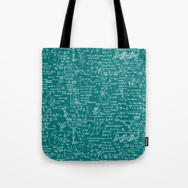 Physics Equations // Teal Tote Bag