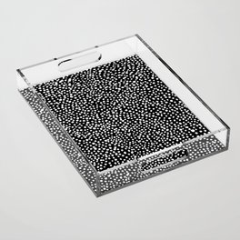 White On Black Animal Dots Acrylic Tray