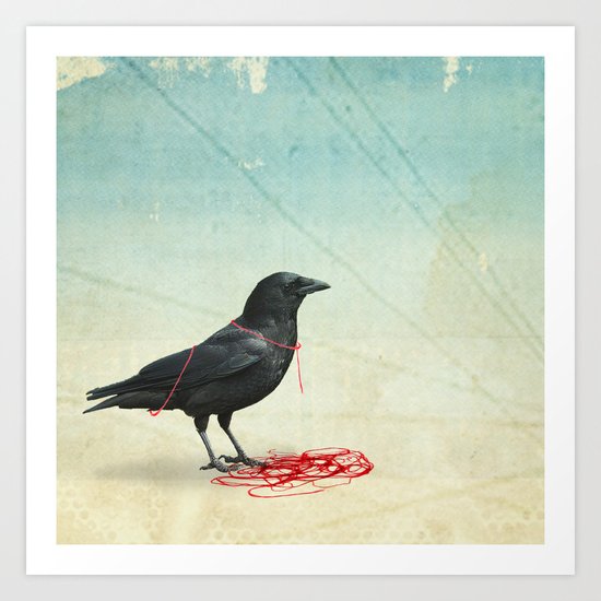 freedom _ black crow Art Print