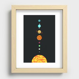 Vertical Planets Recessed Framed Print