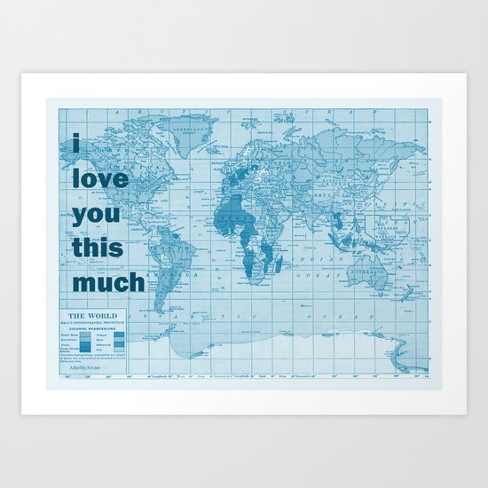 i love you this much Art Print