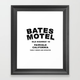 Psycho inspired Bates Motel logo Framed Art Print