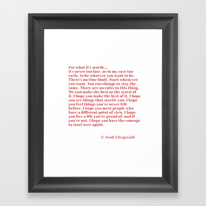 for what it's worth Framed Art Print