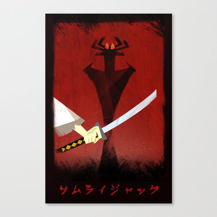 Samurai Jack Print - Sword, Aku Canvas Print