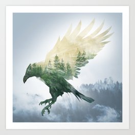 Spirit Raven Art Print