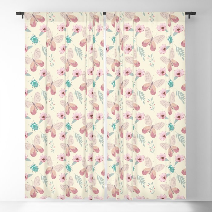 Colorful Garden Blackout Curtain