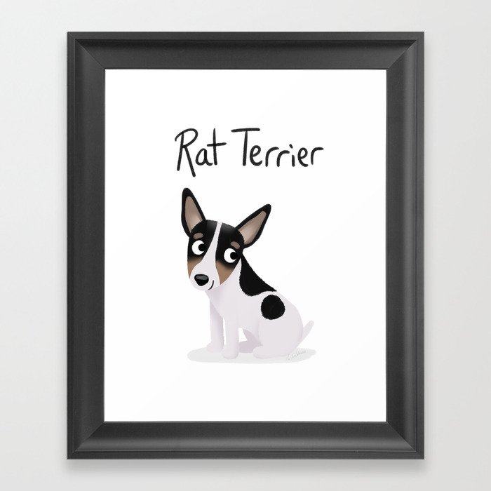 Rat Terrier - Cute Dog Series Framed Art Print