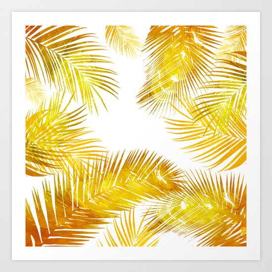 natural gold, tropical Art Print