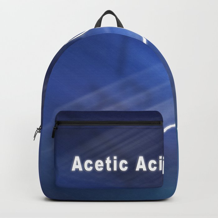 Acetic Acid, Structural chemical formula Backpack