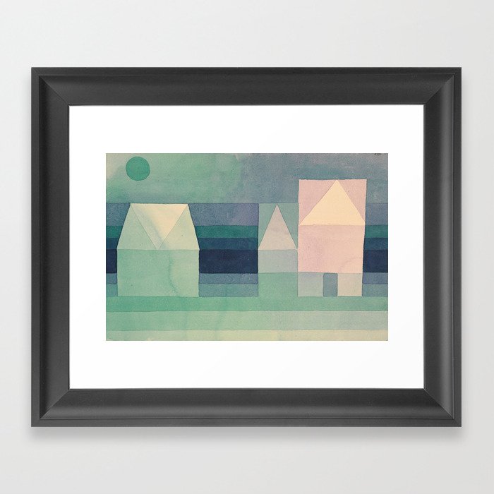 Paul Klee "Three Houses 1922" Framed Art Print