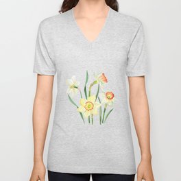 Daffodils... New Beginning... V Neck T Shirt