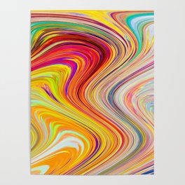 Bright Psychedelic Colors Poster