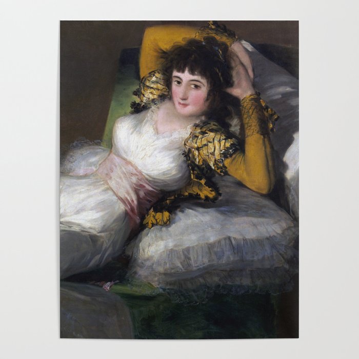 Francisco Goya The Clothed Maja Poster By Favoritepaintingsart Society6