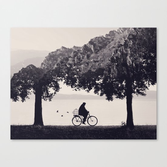 Into the Nature b&w Canvas Print