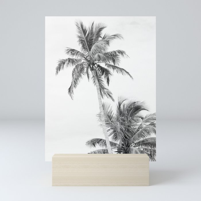 Floridian Palms Black & White #1 #tropical #wall #art #society6  Mini Art Print