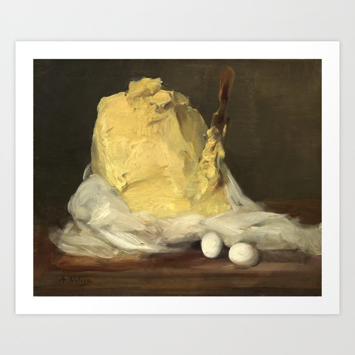 Mound of Butter by Antoine Vollon, 1875 Art Print
