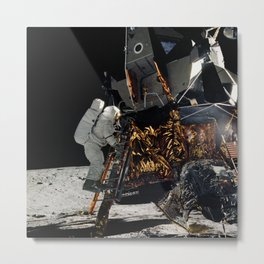 NASA Apollo 12 Lunar Module Space Craft - Astronaut Alan L. Bean 1969 Print Metal Print | Vintage, People, Space 