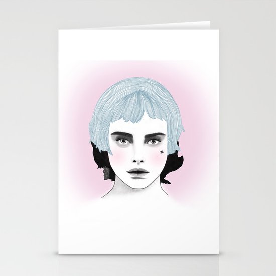 Fashion Illustration - Chanel Blue Stationery Cards