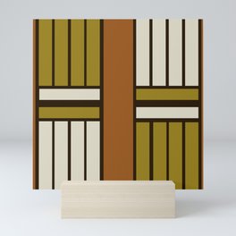 Citron Duet Stripe Mini Art Print