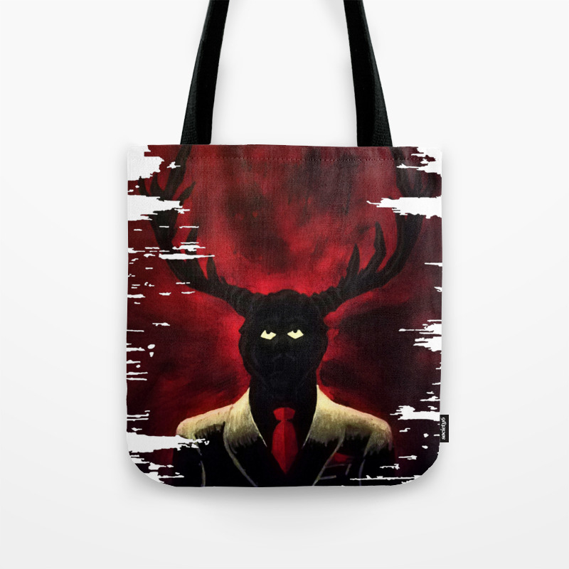 tote bag red inside
